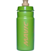 Mavic Organic 550ml eco-friendly cycling bottle with dishwasher-safe design, shown with transparent body and black cap.