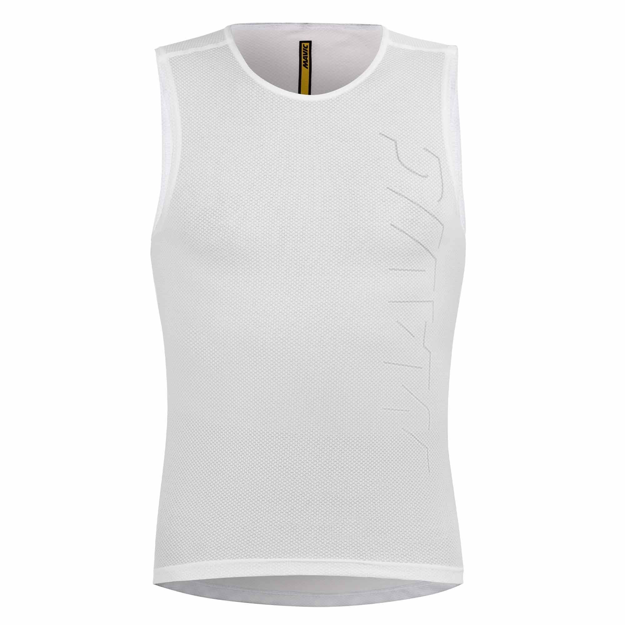 Mavic Hot Ride+ SL sleeveless cycling base layer with breathable mesh fabric for moisture management and comfort.