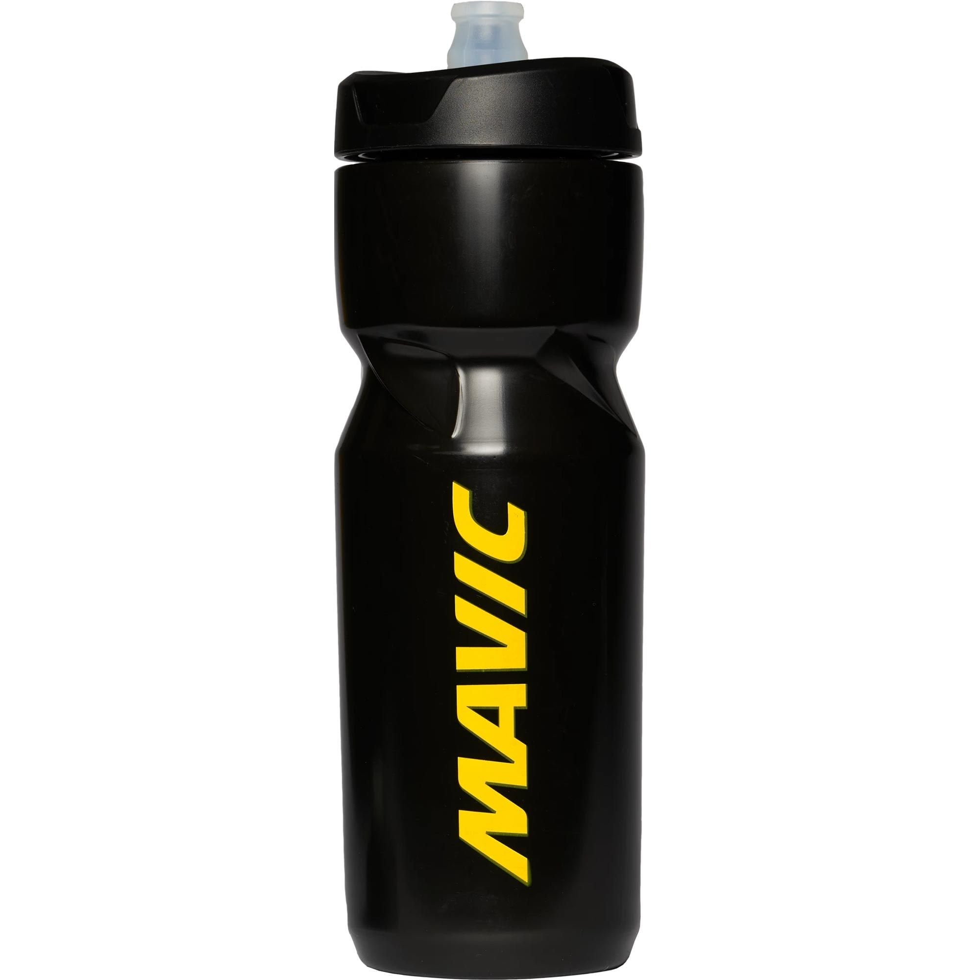 Mavic soft cycling hydration bottle, 800ml BPA-free and recyclable, with a clear plastic body and screw-on cap.