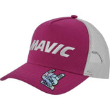 Mavic trucker cap with mesh panels and adjustable snapback, outdoor headwear for sun protection and ventilation.