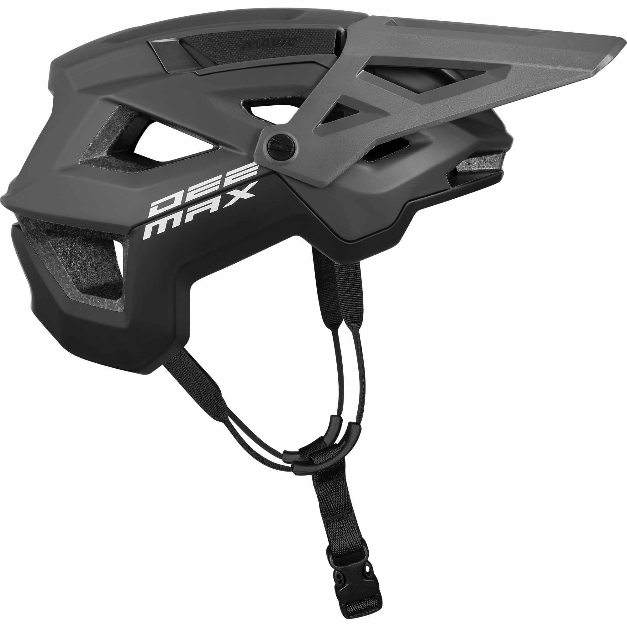 Mavic Deemax MIPS mountain bike helmet with enhanced protection, ventilation, and adjustable straps, shown from the front view.