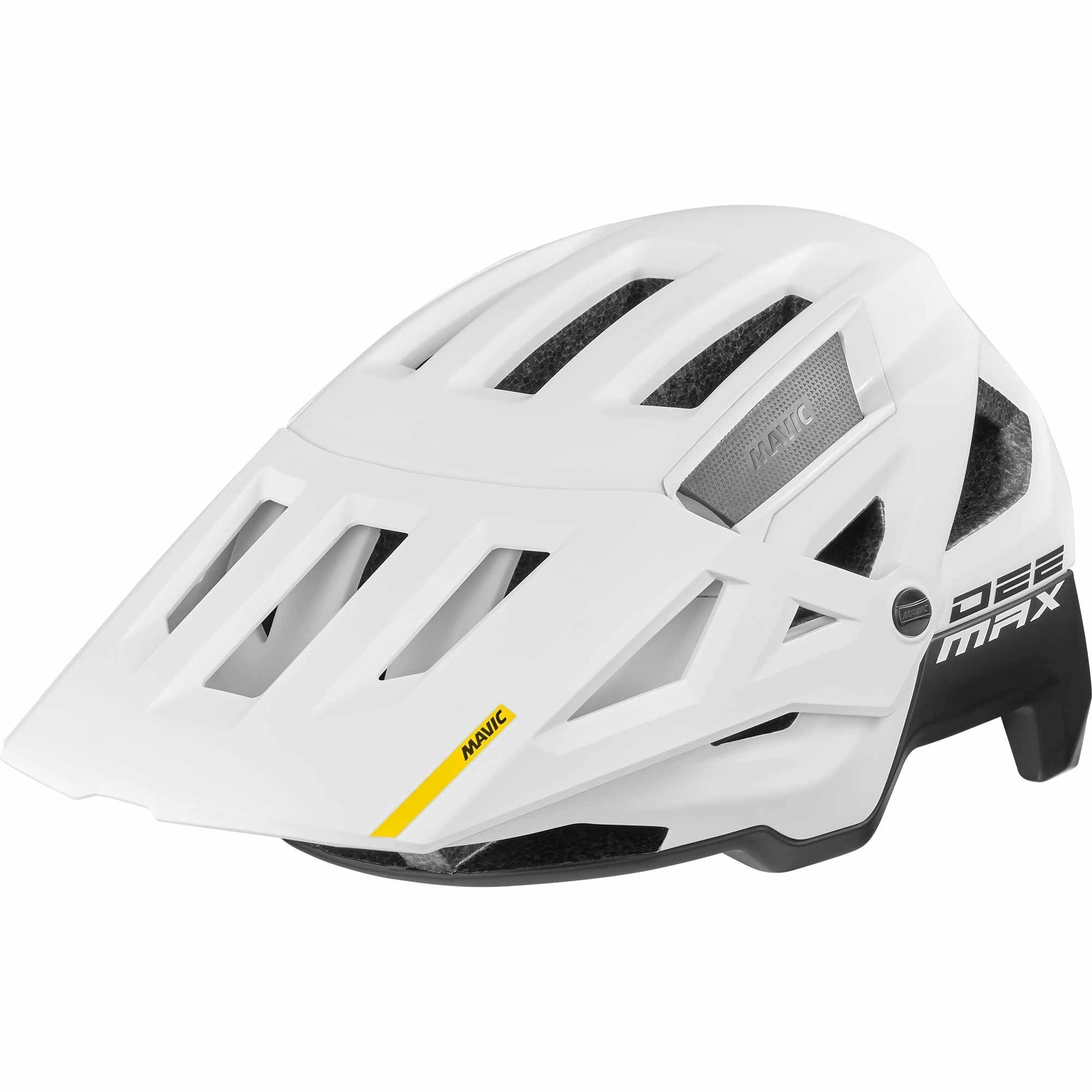 Mavic Deemax MIPS mountain bike helmet with enhanced protection, ventilation, and adjustable straps, shown from the front view.
