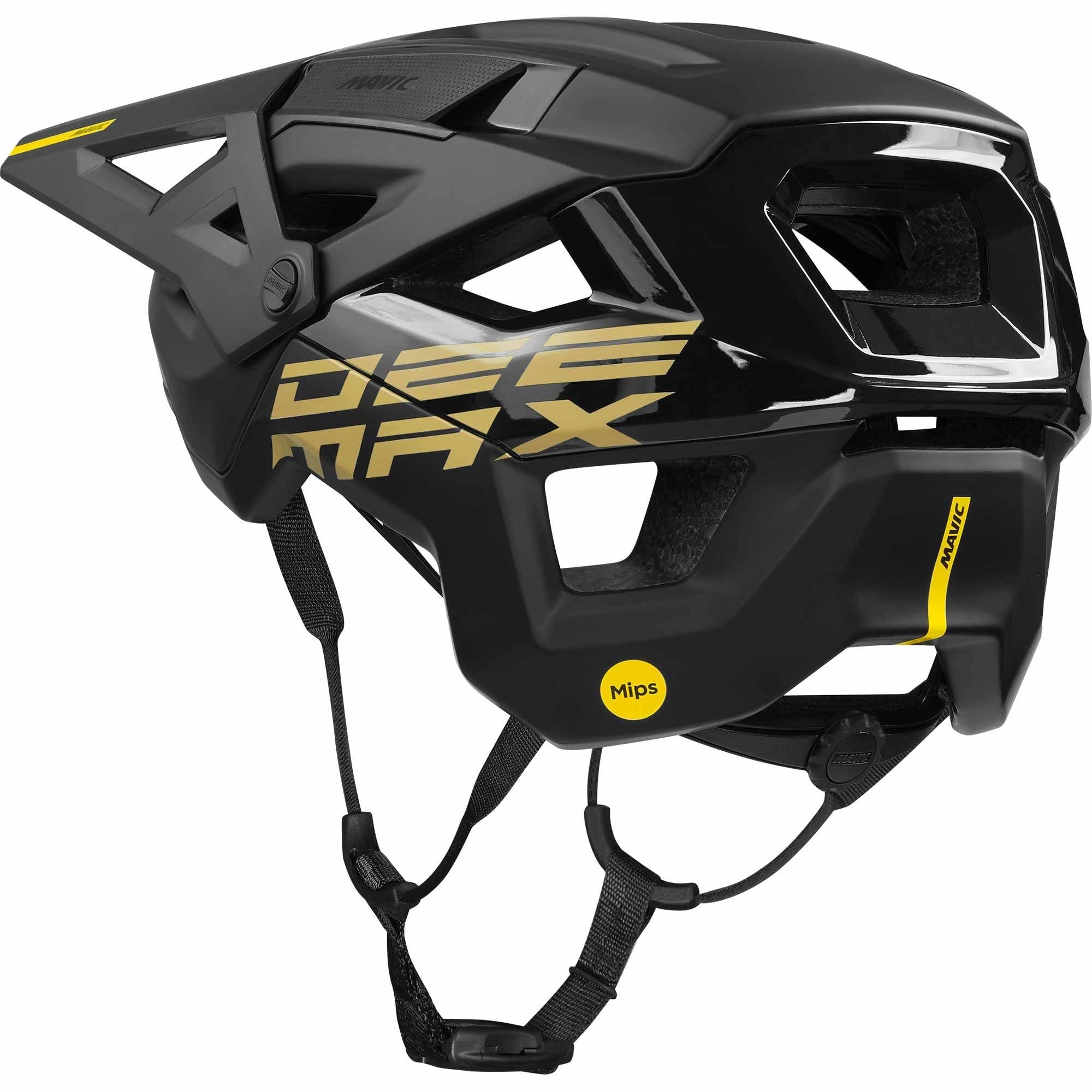 Mavic Deemax Pro MIPS mountain bike helmet with advanced protection and ventilation, featuring a sleek design and adjustable straps.
