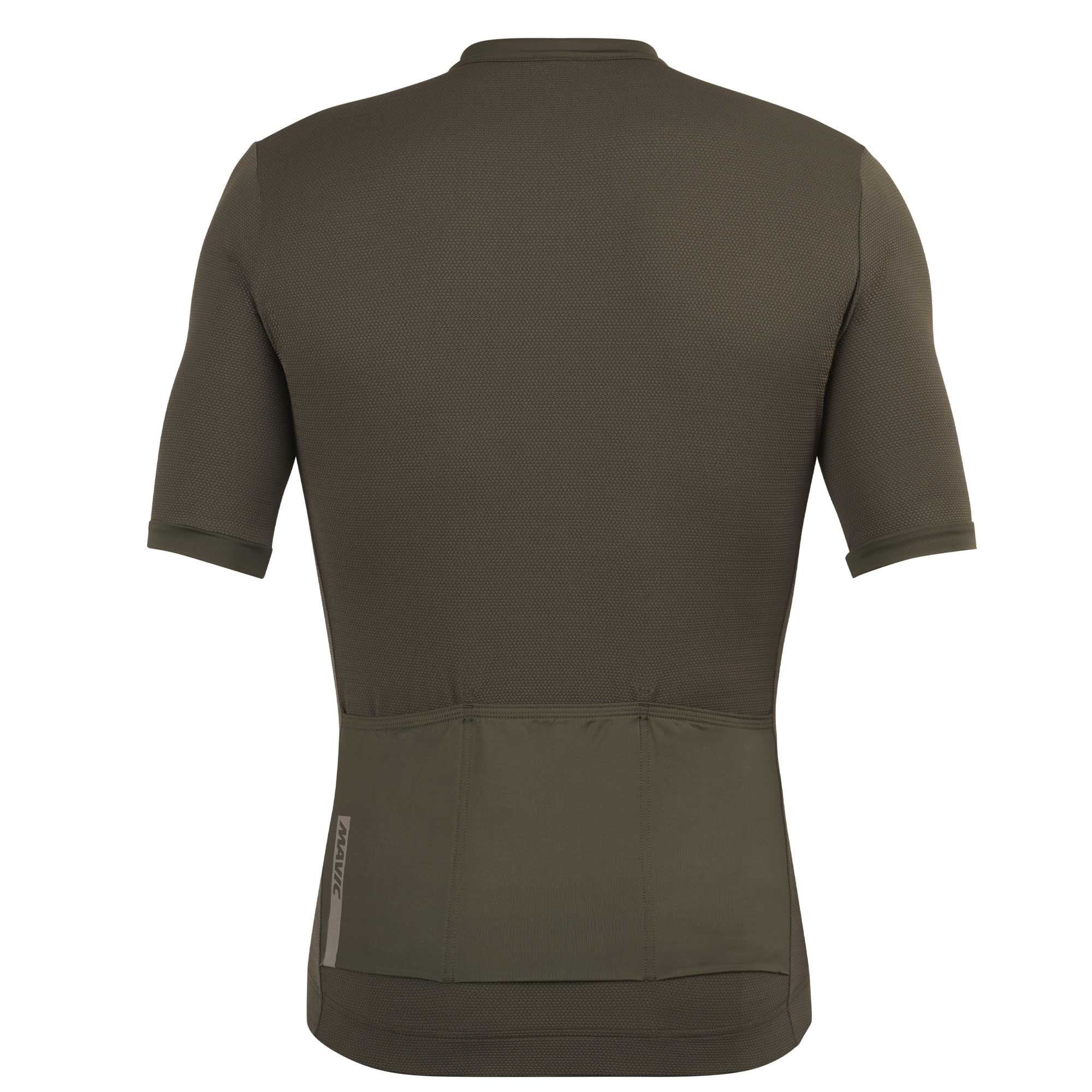 Mavic Aksium short sleeve cycling jersey with UPF 30 protection and reflective details for visibility during rides.