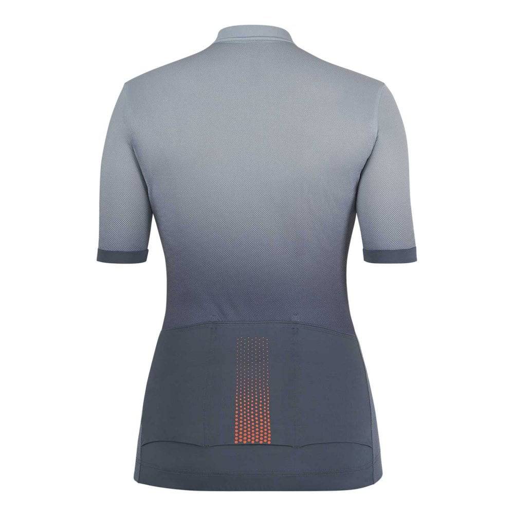 Mavic Essential Graphic women's short sleeve cycling jersey with breathable mesh fabric, designed for comfort and performance.