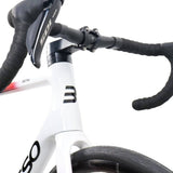 Basso Astra 105 Di2 all-road bike with Cosmic S Chroma White frame, drop handlebars, and thin tires for versatile riding.