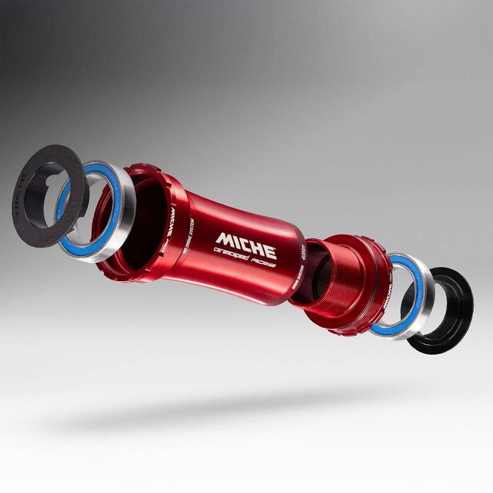 Miche Integrale RD Press-Fit Bottom Bracket BB86 with 24mm axle and CeramicSpeed bearings for bike components.