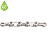 KMC X11El pre-waxed 11-speed bike chain with 118 links and titanium nitride coating, designed for durable bike component performance