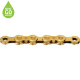 KMC X12 12-speed bike chain with pre-waxed titanium nitride coating, showcasing the durable, high-performance bicycle component.