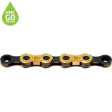 KMC X12 pre-waxed 12-speed bike chain with titanium coating, showcasing the durable, high-performance cycling component.