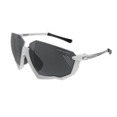 Shimano RX Clip for Aerolite glasses, prescription-ready sports eyewear accessory, shown attached to sleek sports glasses.