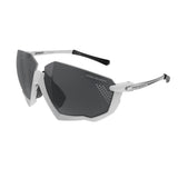 Shimano RX Clip for Aerolite glasses, prescription-ready sports eyewear accessory, shown attached to sleek sports glasses.