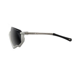 Shimano RX clip for Aerolite glasses, prescription-ready sports eyewear accessory, shown attached to clear glasses lenses.