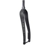 Deda Gera Curvy 1 1/2 gravel disc fork with triple mounts and 180mm rotor compatibility, showcasing its curved design and mounting points.