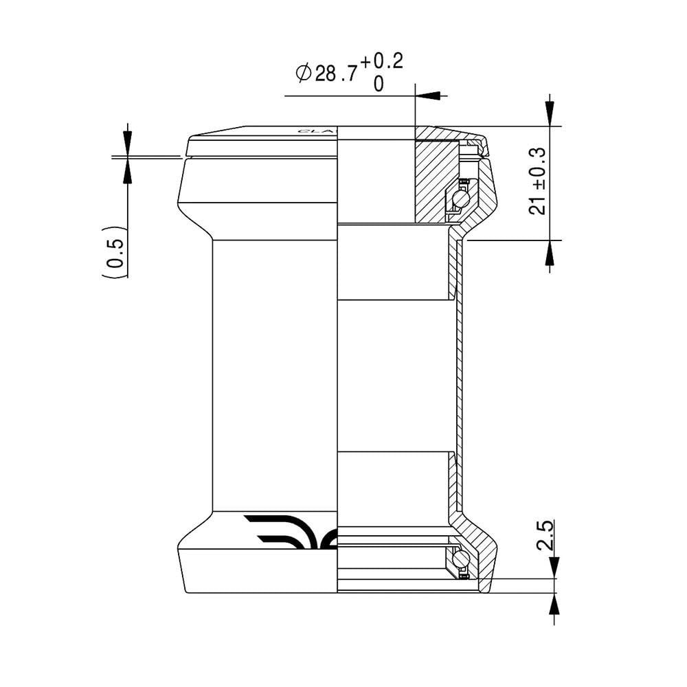 Deda Classic 2 Upper/Lower External Cup 1.5 Blk Headset