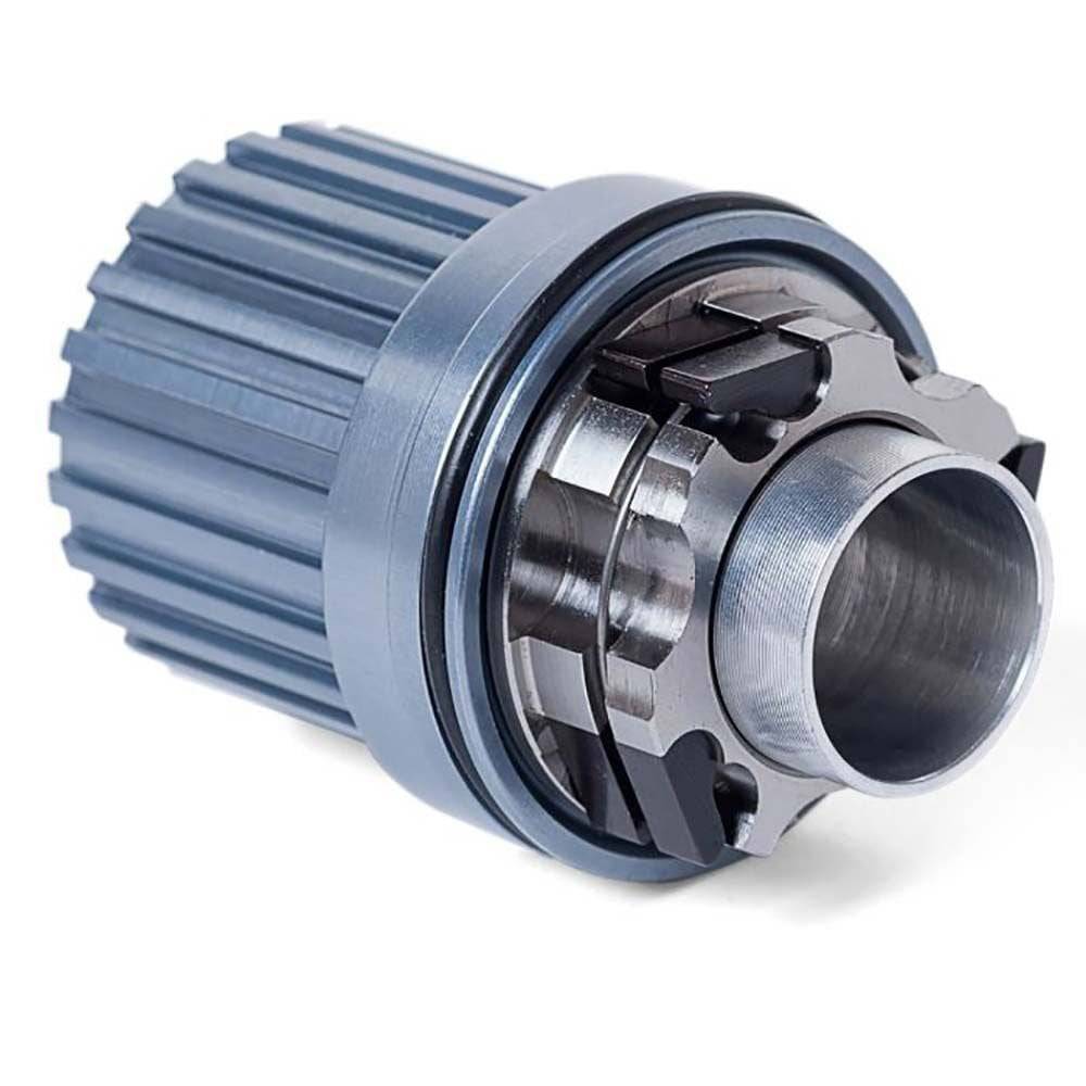 Miche high-end MTB freehub with SH 12X spline for Shimano and SRAM cassette hubs, shown in close-up with detailed spline features.