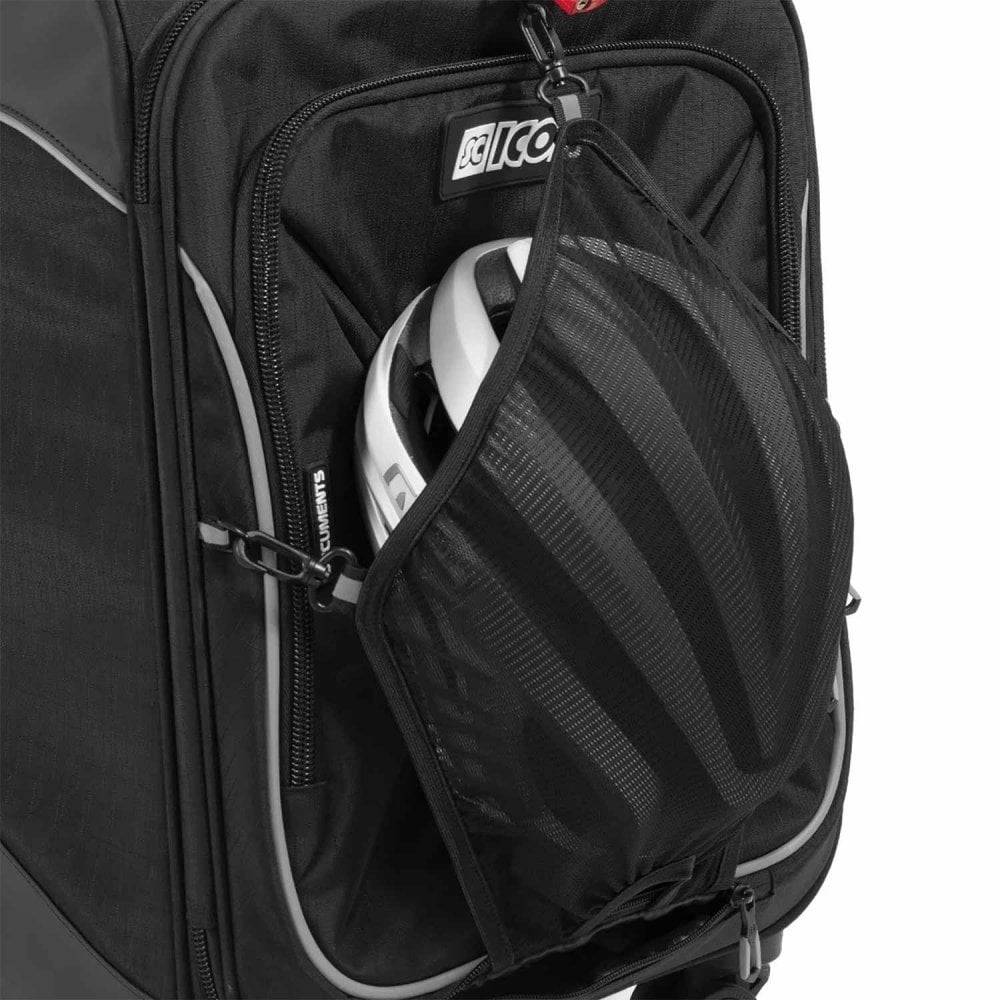 Scicon Sports carry-on luggage trolley with 35L capacity, black travel bag with handles and wheels for easy transport.