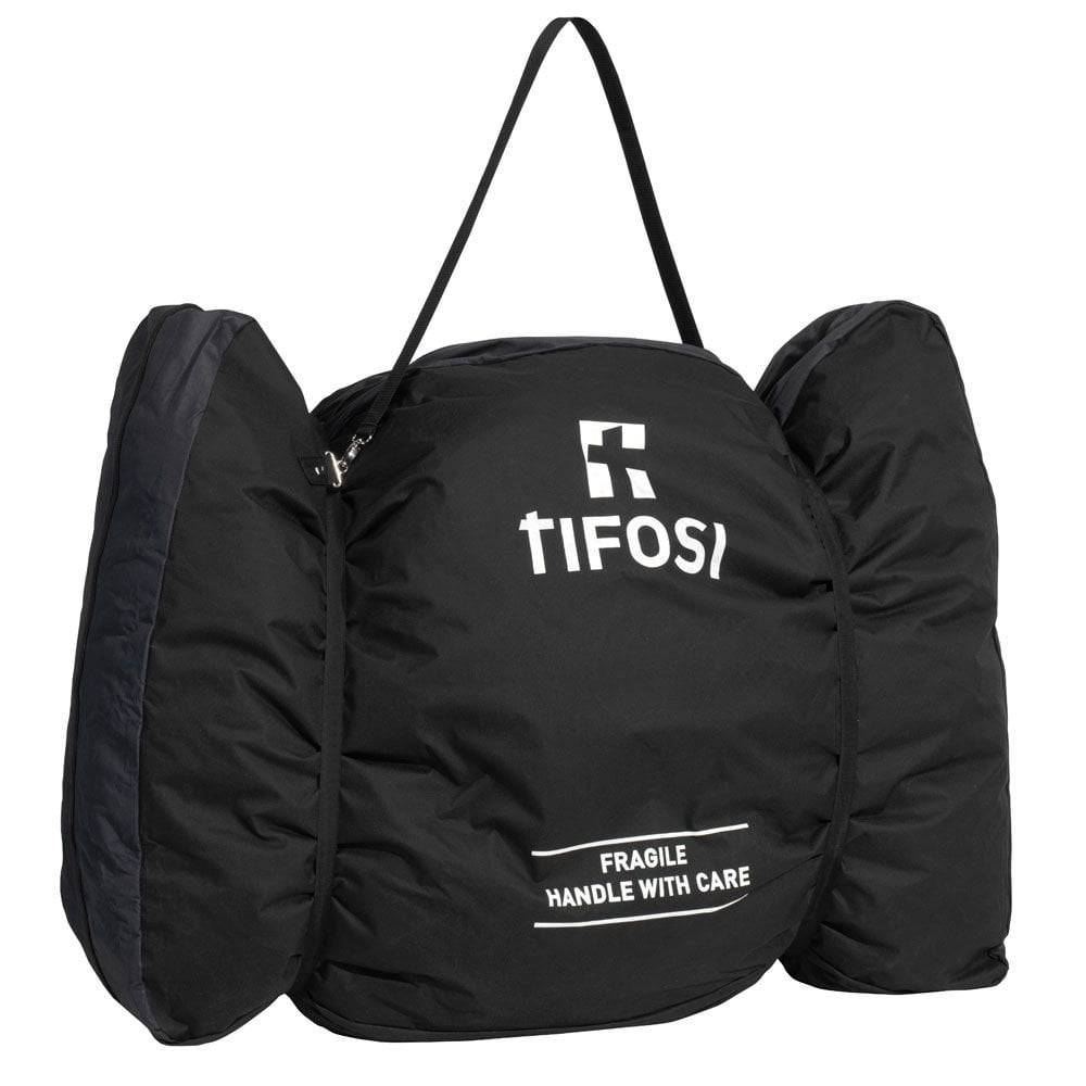 Tifosi lightweight bike bag with shoulder strap, designed for road and mountain bikes up to 27.5 inches, accessory for cycling gear.