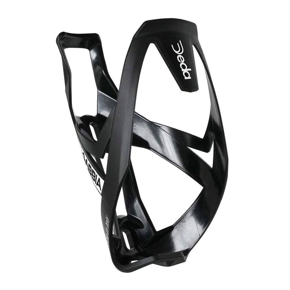 Deda Gabbia Pro lightweight adjustable bike bottle cage mounted on a bicycle, showcasing durable and sleek accessory design.