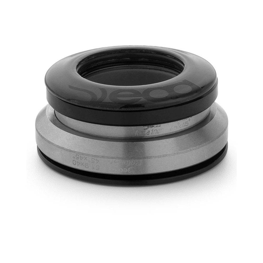 Deda In-5 1 1/2" HSS integrated headset for tapered road and MTB forks, showing the component with bearings and crown race.