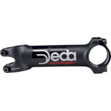 Deda Superleggero road bike stem with 31.7mm clamp and 1 1/8" steerer, black anodized, lightweight bike component.