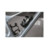 Topeak black CNC aluminum adjustable bottle cage extender mount accessory for bike hydration bottles.