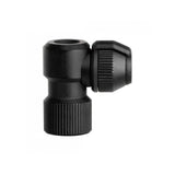 Topeak Nano Airbooster L CO2 inflator for Presta and Schrader valves, black accessory for quick tire inflation.