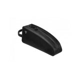 Topeak Toploader Drybag 1L waterproof bikepacking bag in black mounted on bike top tube, outdoor cycling accessory.
