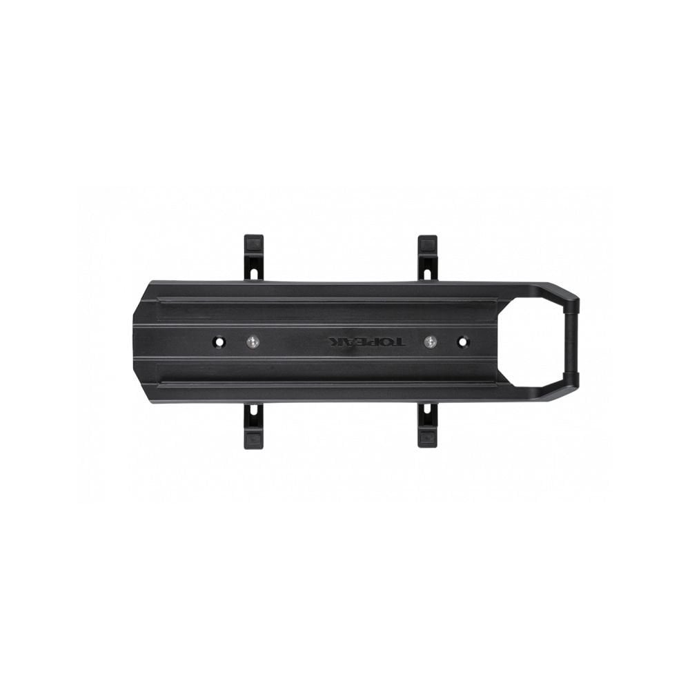 Topeak Omni QuickTrack large black adapter for MTX and RX trunk bags on rear racks, essential cycling accessories.