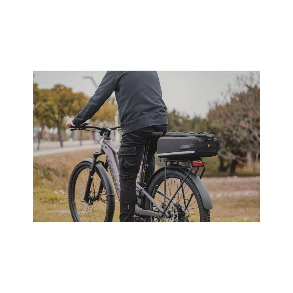 Topeak Omni QuickTrack Large Black Adapter for MTX and RX trunk bags on rear racks, accessory for bike storage.