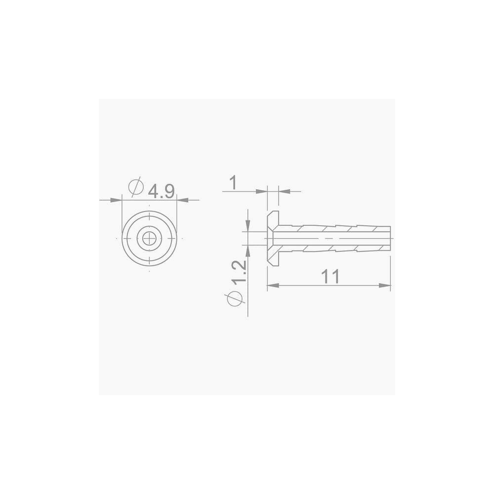 Set of 8 Aztec Needle 2.1mm Formula Brake Needles for bicycle brake components, designed for reliable performance.