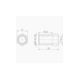 Aztec M8 x 0.75 threaded shroud components for Avid brake systems, set of 8 replacement parts with metal and plastic finish.