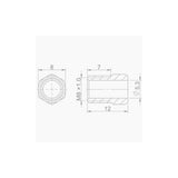 Aztec threaded shroud M8 x 1 for Formula brakes, set of 8 replacement components, designed for bicycle brake systems.
