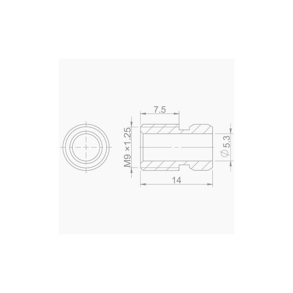 Set of 8 Aztec threaded shroud components for Magura brakes, M9 x 1.25 replacement parts.