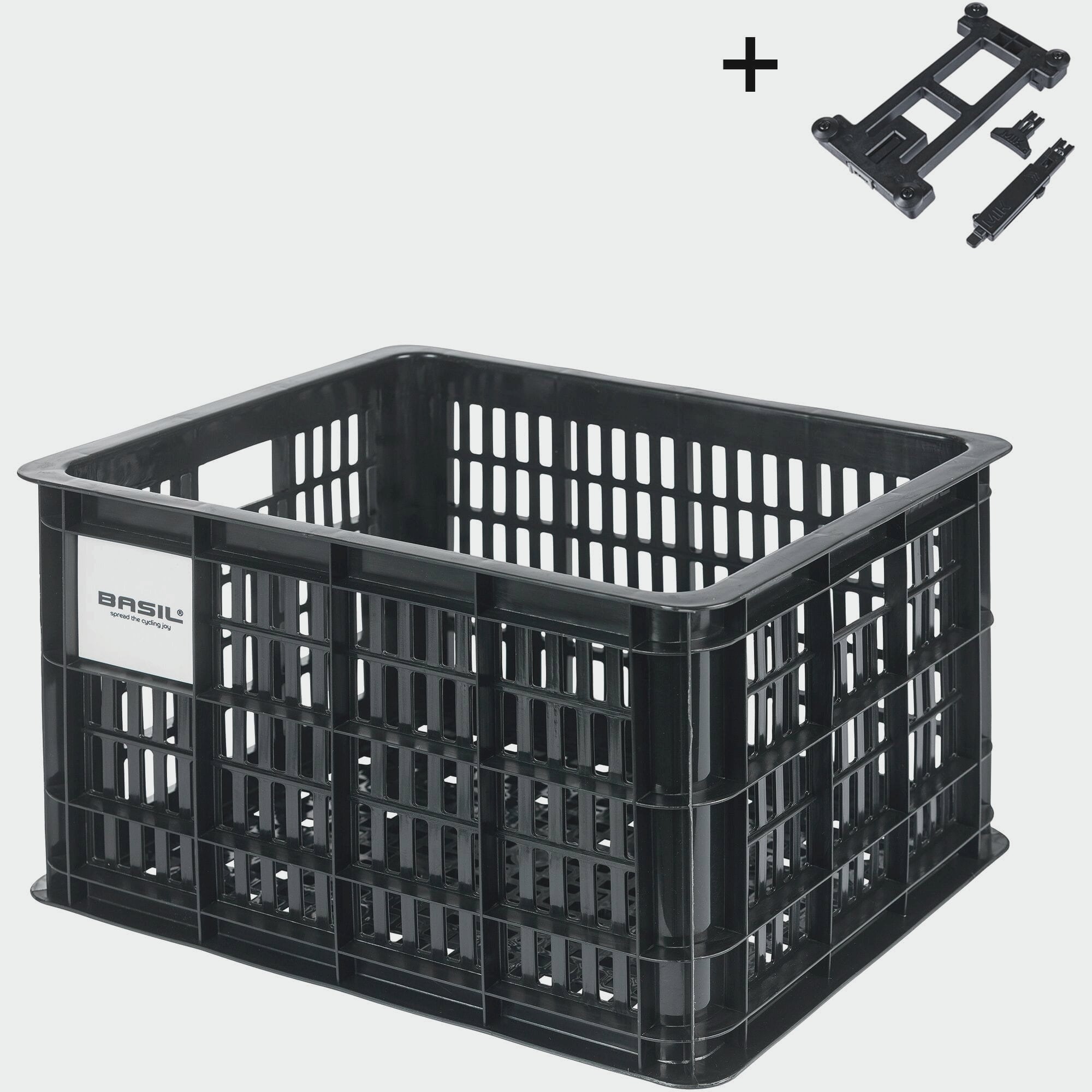 Basil Panniers & Bags - bicycle crate MIK M 29.5L recycled synthetic black