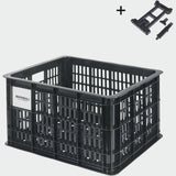 Basil Panniers & Bags - bicycle crate MIK M 29.5L recycled synthetic black