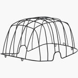 Basil Buddy Space Frame Black dog bike basket safety wire dome accessory attached to a bike basket for pet safety.