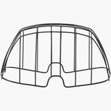 Basil Buddy Space Frame Black dog bike basket safety wire dome accessory mounted on bike for secure pet transport.