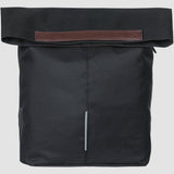 Black Basil City Bicycle Shopper Bag with hook-on system and reflective details, designed for 14-16L capacity and bike accessories.