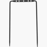 Black Basil distance holder accessory for double panniers with rear light mount, designed to attach securely to bicycle racks.