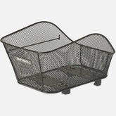 Black Basil Icon S Rear Bike Basket with WSL-System for luggage carriers, designed for bike accessories and rear storage.