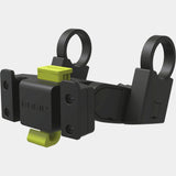Basil KF Handlebar Holder in black for bicycle baskets and handlebar bags, adjustable mounting accessory for bikes.