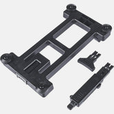 MIK Adapter Plate 2.0 Lockable black accessory for secure bike basket and bag attachment on bicycles.