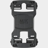 Black Basil MIK carrier plate for bike luggage carriers, fits 100-170mm width, accessory for bike rack mounting.