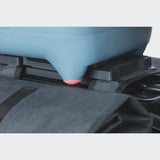MIK Double Decker Adapter for MIK Plates, bike luggage accessories, showing the black plastic double-layered adapter on a bike rack.