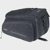 Black Basil Move Trunkbag MIK bike bag with expandable 10-26L capacity and adapter plate, designed for bike accessories.