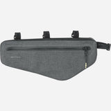 Basil Navigator Storm Frame Bag M 2.2L waterproof black bicycle accessory with reflective logos attached to bike frame.