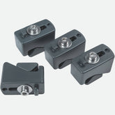 Basil WSL Basket Fixing Set 4pcs, bicycle basket mounting accessories, including brackets and screws for secure attachment.