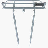 Basil Portland aluminium front bike carrier with lamp mount for 26 and 28-inch bikes, accessory for cycling convenience.