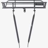 Basil Portland front bike carrier in matte black with vintage style design for 26-28 inch wheels, accessory for bikes.